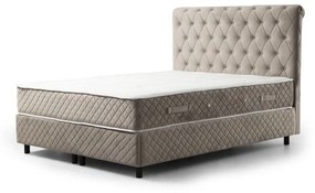 Bézs ágyneműtartós boxspring ágy 140x200 cm Sonata – Kalune Design