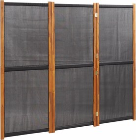 vidaXL fekete 3 paneles térelválasztó 210 x 180 cm