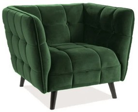 Castello 1 Velvet fotel zöld