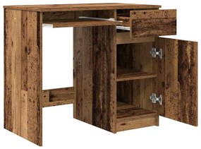 antik fa szerelt fa íróasztal 86x49x76 cm