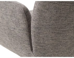 Szürke kárpitozott karfás étkezőfotel Roxana – Unique Furniture