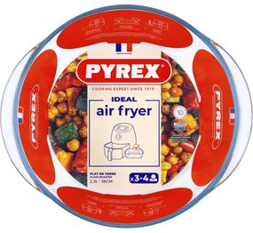 Pyrex üveg sütőedény kerek 2,3 l, 26 x 23 x 8 cm, 2,3 l