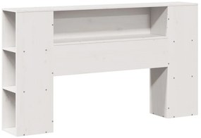 fehér tömör fenyőfa fejtámla tárolóval 120 cm