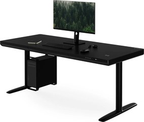Elektromos ülő-álló íróasztal fiókkal és Qi vezeték nélküli töltővel fekete, 1600 mm: ELLIS