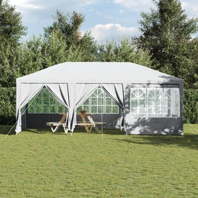 Parti Pavilon 10 Oldalfallal - Fehér 6x4 m PE