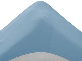 Jersey gyerek lepedő kiságyba világoskék 70x140 cm