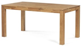 Étkezőasztal 160x90x75, tömör fehér tölgy, olajos felületkezelés, 8x8 cm-es lábak