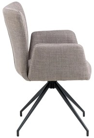 Szürke kárpitozott étkezőfotel szett 2 db-os Laura – Actona