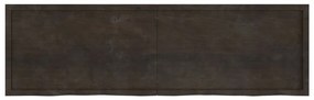 sötétbarna kezelt tömör tölgyfa asztallap 200x60x(2-4) cm