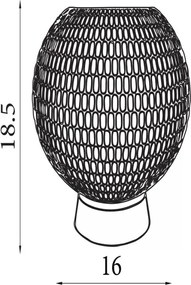 Searchlight EU67008AB - LED asztali lámpa MILA LED/0,6W/3xAAA barna