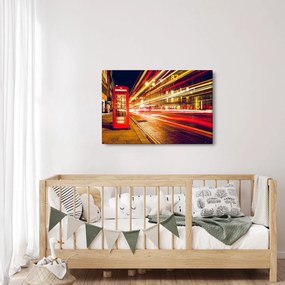 Piros londoni telefonfülke képe (90x60 cm)