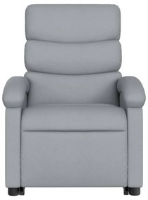 világosszürke szövet dönthető elektromos álló masszázsfotel
