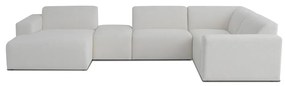 Fehér buklé sarokkanapé (U alakú) Roxy – Scandic