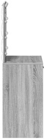 Sminkasztal LED Fényekkel Szürke Sonoma 50x41x135 cm