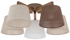 Brilagi - LATTE SABIA felületre szerelhető mennyezeti csillár 5xE27/15W/230V fenyő/mix