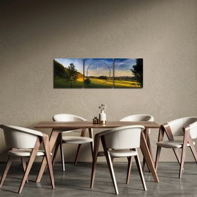Kép - Hegyi rét (órával) (90x30 cm)