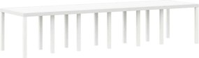 vidaXL Kerti Asztal Fehér 350 x 100 x 74 cm polirattan