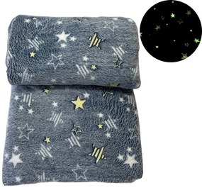 Világító takaró Stars szürke 200x230cm TiaHome