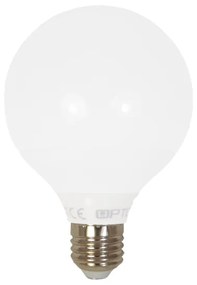 LED lámpa , égő , gömb , G95 , E27 foglalat , 12 Watt , meleg fehér
