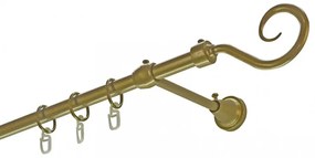 Siera horog egysoros fém karnis szett antik arany 160 cm
