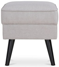 Lábtartó Zsámoly, világosszürke szövet kárpittal, bükkfa lábakkal