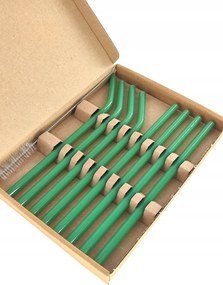 Szívószál üveg ivócső többfunkciós Eko 8db Zöld Tejes MIX