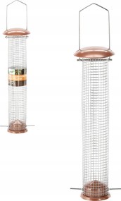 Madáretető Réz Fém Függő Tubus 9x39cm Kerti Erkély