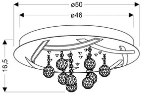 LED Mennyezeti lámpa KORFU LED/30W/230V