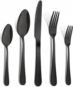 Evőeszköz Szett 6 Személyes 30DB-OS Fekete