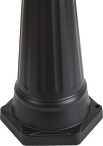 Klasszikus kültéri lámpás fekete rézzel 220cm 3-lámpás IP44 - Havana