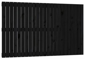 fekete tömör fenyőfa fali fejtámla 147 x 3 x 90 cm