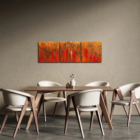 Kép - Festett absztrakció (órával) (90x30 cm)