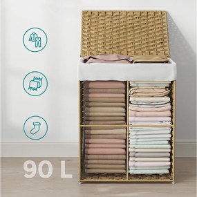 Műanyag szennyestartó kosár, 45,5 x 32 x 61cm