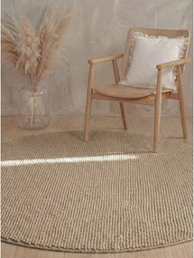 Natúr színű kézi szövésű gyapjú kerek szőnyeg ø 200 cm Richmond Diana – Ted Baker