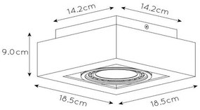 Lucide 09120/12/31 - LED Dimmelhető spotlámpa ZEFIX 1xGU10/12W/230V fehér