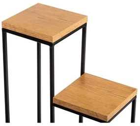 KASKADA virágtartó állvány 70x34 cm fekete/barna