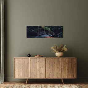 Hegyi folyó képe (órával) (90x30 cm)