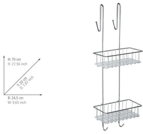 WENKO 22213100 - ALDO állvány 24,5x70 cm rozsdamentes acél/ezüst