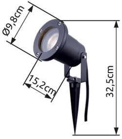 GLOBO 32076 STYLE Kültéri Növényvilágító Lámpa IP44