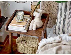 Krémszínű pamutkeverék futószőnyeg 75x245 cm Saxo – Bloomingville