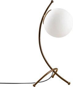 Yay 5012 vintage-fehér fém és üveg éjjeli lámpa
