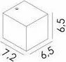 Novolux BRICK 412A-L0103B-40 Fali lámpa 1x3W/LED 165LM IP20