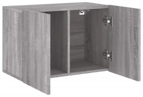 szürke sonoma színű falra szerelhető TV-szekrény 60 x 30 x 41cm
