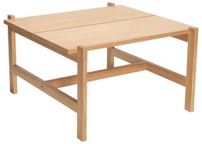 Natúr színű dohányzóasztal tölgyfa dekoros asztallappal 80x80 cm Dash – Hübsch