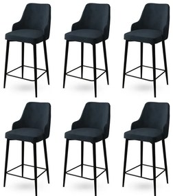 Enox Anthracite bárszék szett, 6 db
