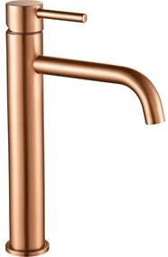 REA-B1114 - LUNGO 28 cm-es mosdócsaptelep, szálcsiszolt réz