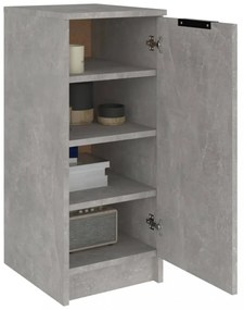 betonszürke szerelt fa cipőszekrény 30x35x70 cm