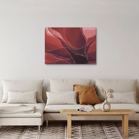 Kép - Piros absztrakt virág N⁰2 (70x50 cm)