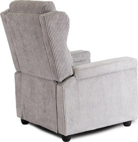 Dönthető fotel szürke kord kárpittal – SPENCER