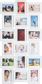 Relaxdays Képkeret Multikeret Fehér Dekoratív 18 Kép 10x15CM